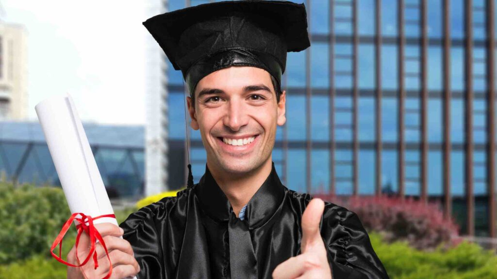graduate thumbs up