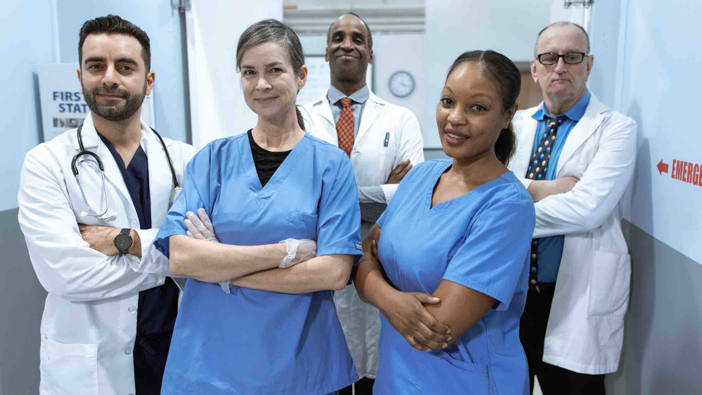 nurses smiling