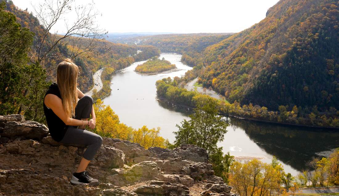 NJ nurse standing in nature enjoy the view in New Jersey