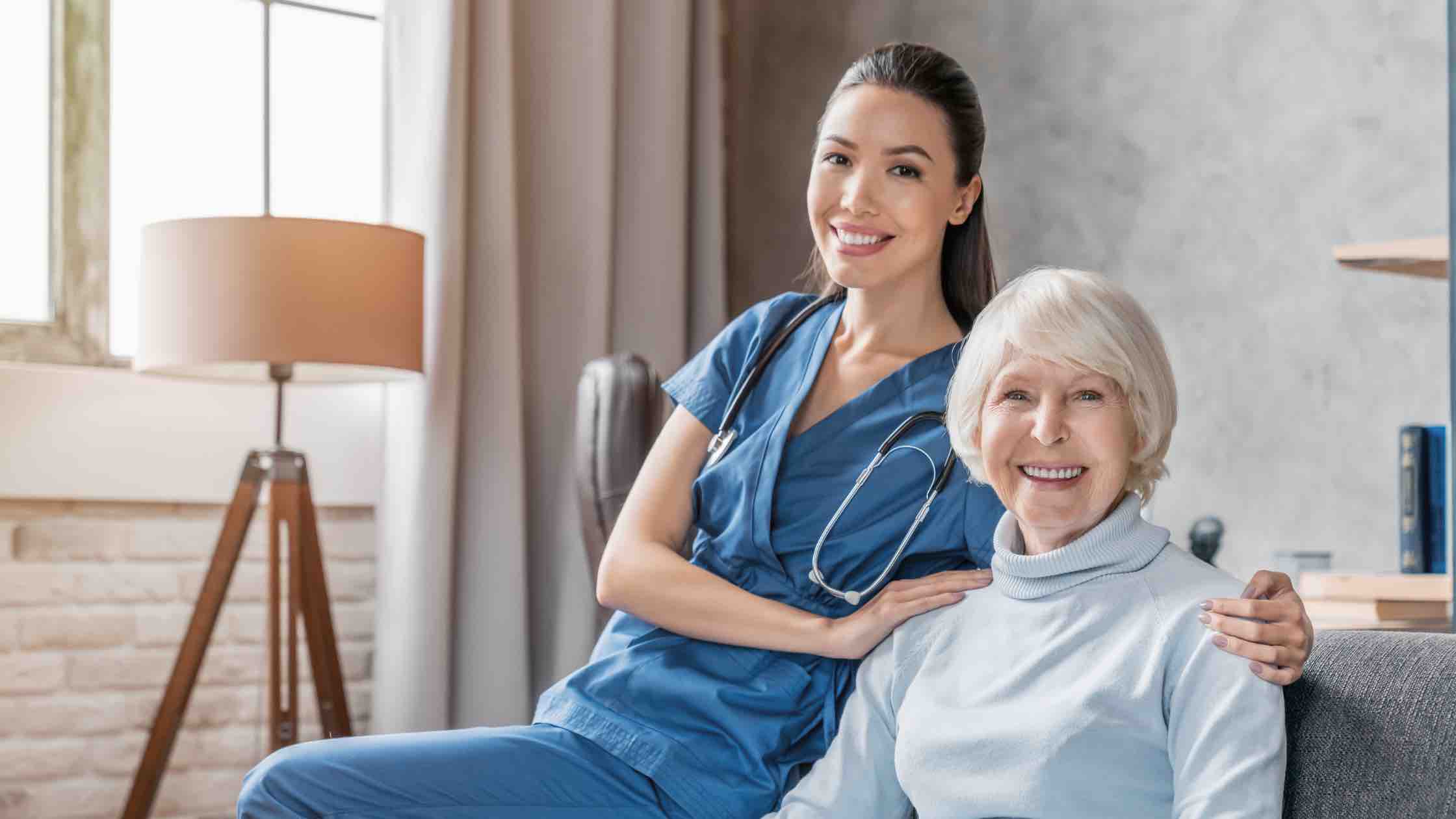 cna with patient 