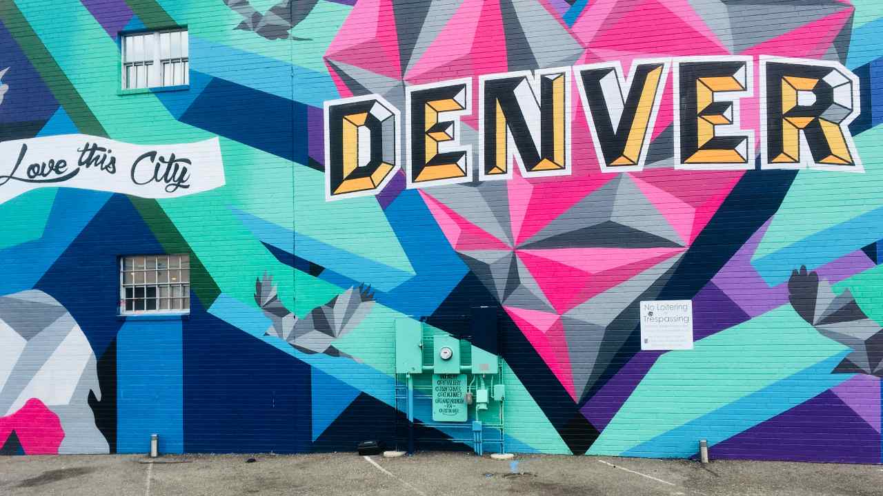 picture of Denver mural painted on wall