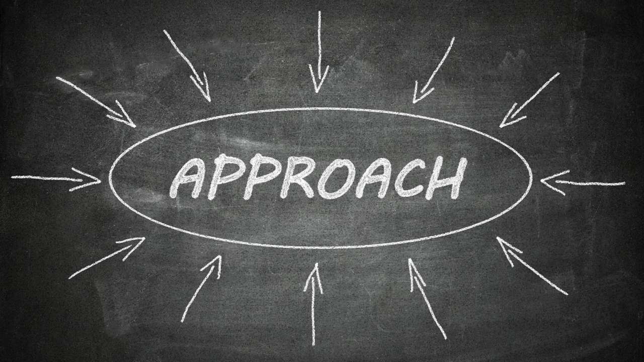 approach written in chalk on a board
