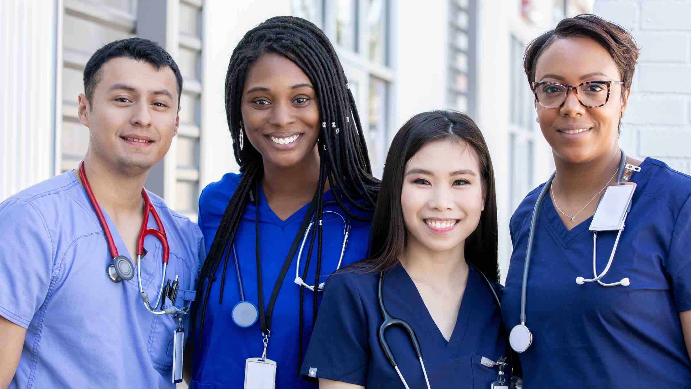 nurses smiling