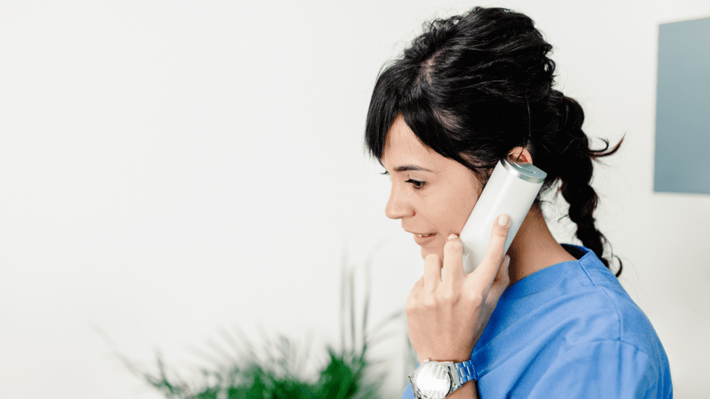 nurse on phone